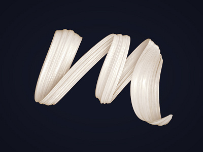 Brushstroke Logo 3d 3d letter brush stroke c4d cinema 4d render texturing