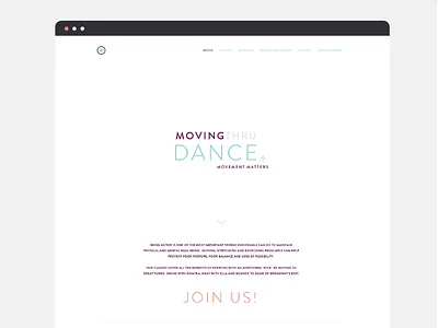 Movingthru Dance - web design 1 bold branding logo minimal type web design website design