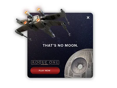 Daily UI 16 - Popup/Overlay advertising dailyui fun game overlay rogue one star wars ui user interface