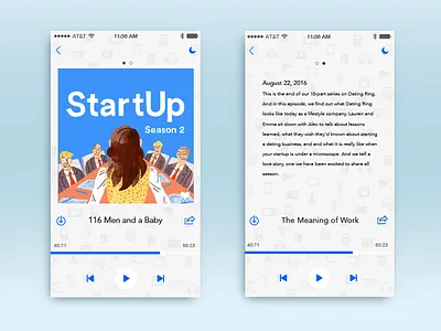 Podcast App 009 app dailyui interface mobile play podcast startup ui volume