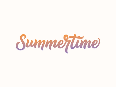 Summertime brush pen brush script custom type hand lettering lettering logo logotype
