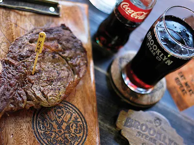 BS Co. Swag beer brooklyn clipboard coasters coke glassware rare restaurant steak