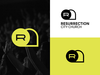 Church Logo - Resurrection City Church branding brooklyn church church logo church plant easter empty tomb letter r logo logo design resurrection