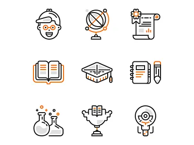 Education Icons education flat icon line web