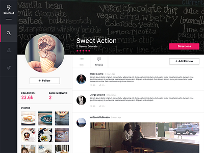 Daily UI Challenge #006 - Profile daily ui challenge ice cream profile reviews