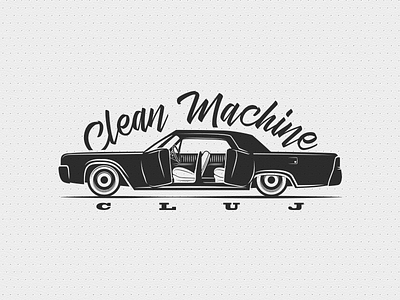 Clean Machine Cluj automotive clean machine cleaning cluj easternblock illustration interiors logo