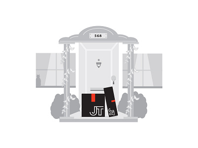 Delivery delivery doorstep illustration jackthreads packages porch