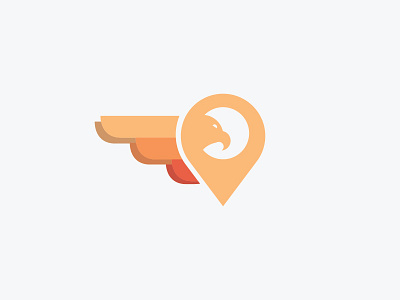 Eagle Marker bird circle design eagle flat geometric logo minimal simple