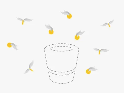 Money pot empty state fireflies future invest money pot saving