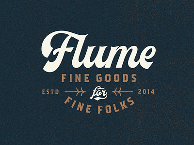 Flume badges font vintage