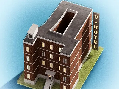 D-Hotel cgi cinema4d dnipro isometric ukraine