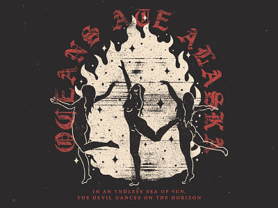 Oceans Ate Alaska - Fire Dance apparel apparel design band band tee clothing design fire merch merch design shirt shirt design tshirt witch craft