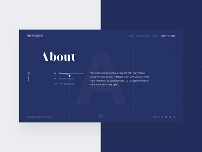 About Us Page about us page it company minimalizm ui ux web web site