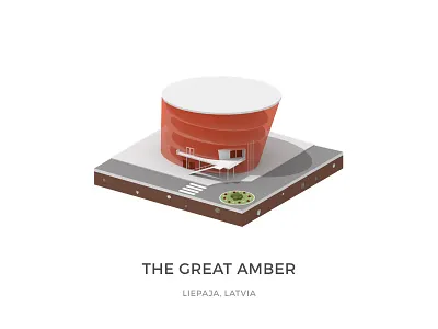 WIP Great Amber - Concert Hall 3d blender isometric latvia liepaja low poly