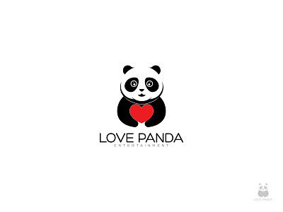 Love Panda Logo animal logo logodesign love panda
