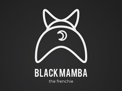 Black Mamba The Frenchie black bulldog concept design french idea logo mamba minimal