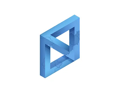 Penrose VI cloud geometric impossible light logo shadow