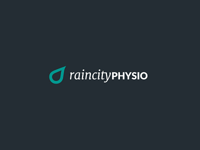 Raincity Physio Branding blue branding logomark physio physiotherapy raincity physio vancouver water wordmark