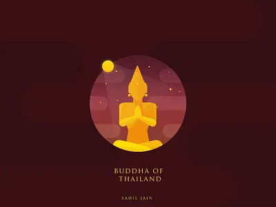 Buddha of Thailand art beautiful buddha china flat god icon india minimal statue thailand udaipur