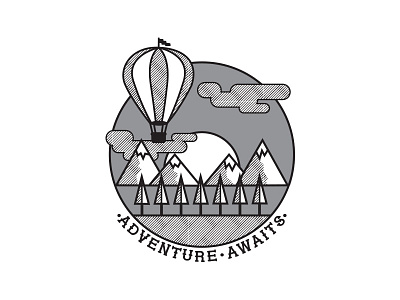 Adventure Awaits #2 adventure line vector