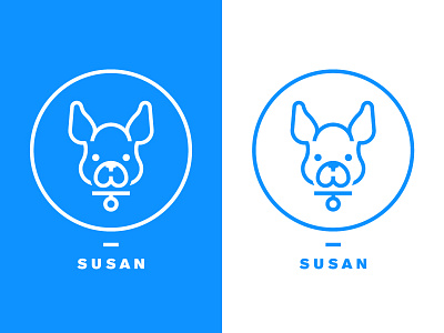 My dog, Susan dog icon line art