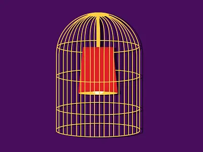 Royale - Birdcage Lamp birdcage illustrate illustration lamp menu restaurant