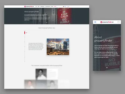 About page about page advertising history mobile property real estate timeline web website wip work in progress years