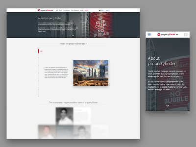 About page about page advertising history mobile property real estate timeline web website wip work in progress years