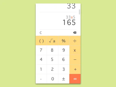 Calculator | 004 004 calculator daily100 dailyui ios mobile ui uidesign ux uxdesign