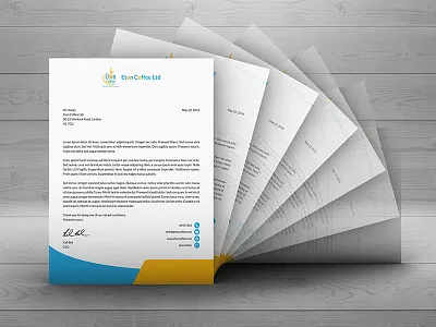 Letterhead Design branding business letterhead company corporate identity creative identity letterhead pad official pad professional stationery template