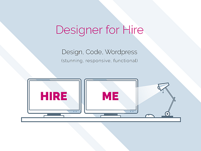 Freelancer For Hire! code for hire freelancer interface responsive web design wordpress