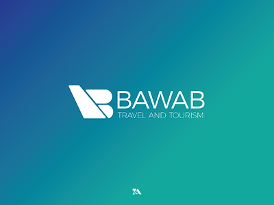 Bawab Travel Logo airplane b brand design fly logo tourism travel