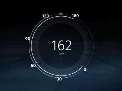 Speedometer UI car dashboard digital futuristic ui hud interface speedometer