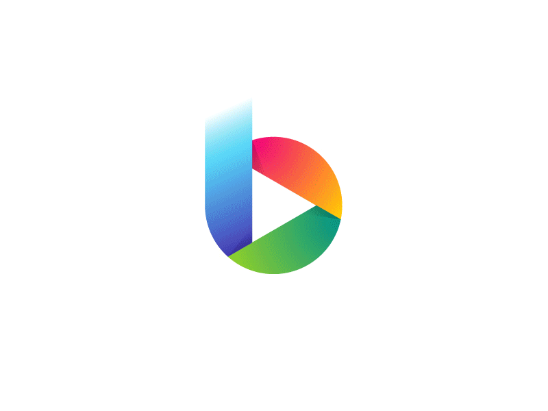 Brandforma Logo b color construction design gif grid logo logotype play triangle