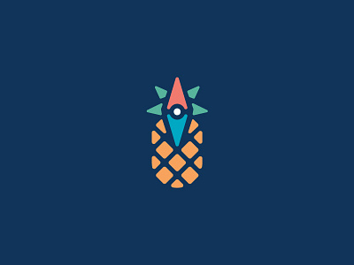 Pineapple Compass Icon compass icon logo pineapple