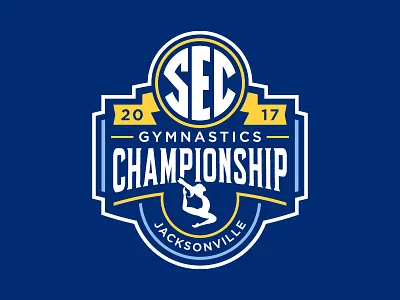 SEC 2017 Gymnastic Championship Logo blue championship gymnastic ncaa sec shield