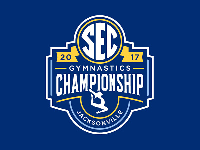 SEC 2017 Gymnastic Championship Logo blue championship gymnastic ncaa sec shield