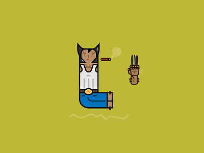 L is for Logan logan marvel old man logan the super letters vector wolverine x men xmen
