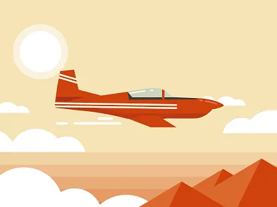 Good Day cloud fly illustration plane sun sunset