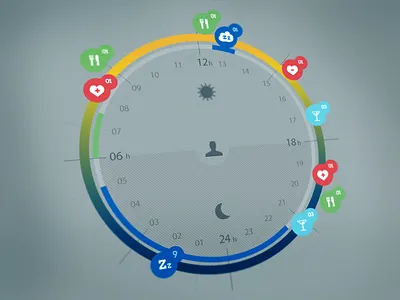 Daily activity tracking concept day tracking