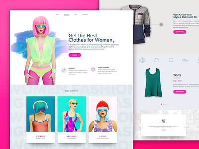 Shopping website design interaction shopping ui ux web