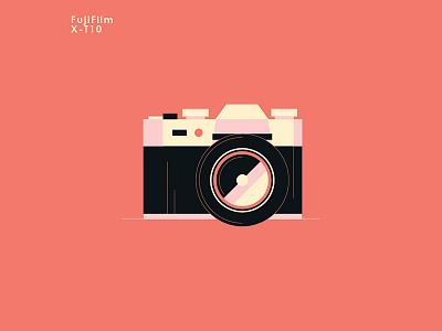 FujiFilm X-T10 camera design digital camera fujifilm illustration mirrorless retro vector vintage xt10