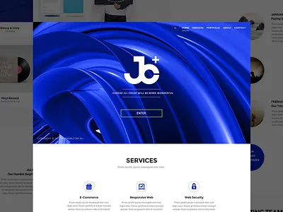 Landing Page blue c4d clean corporate creative daily design landing modern page ui web