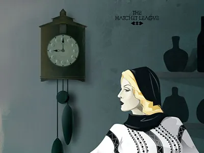 Anca beauty clock creative drama folklore hair illustration pattern romanian symbol traditional woman