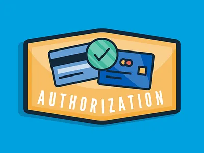 Authorization Badge authorization badge card code credit illo illustration patch zip