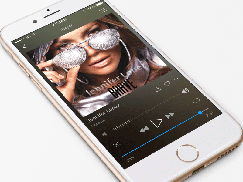 Music animation ios music player
