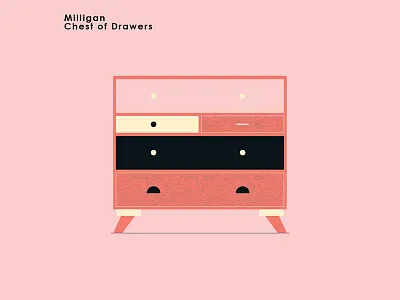 Milligan Chest of Drawers chest of drawers design furniture icon illustration milligan product design retro vector vintage