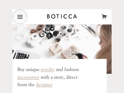 Boticca mobile navigation animation mobile navigation principle ui ux