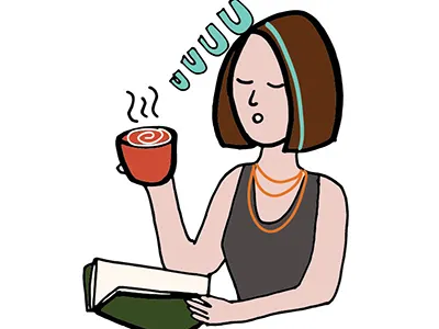 Cafe Illustration book cafe coffee cool cute doodle drawing drink illustration pretty typography woman