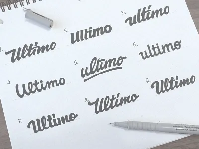 Ultimo application brand calligraphy hand writing lettering logo logotype sketch леттеринг логотип